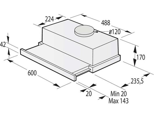 Вытяжка GORENJE TH606E4B